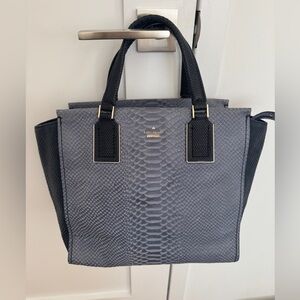 kate spade blue textured satchel